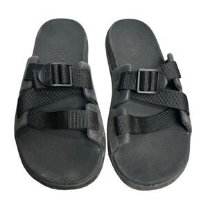 Chaco Kids Chillos Slide Slip-On Sandals in Black Size 5M Youth Lounge Beach